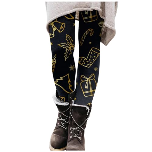 Thermoleggins, Thermoleggins Damen Weihnachten Warme Leggings - Thermoleggings Thermo Laufhose Winter Leggins Lang Yoga Hose Weihnachts Tights Fitnesshose Mit Muster von Soupliebe