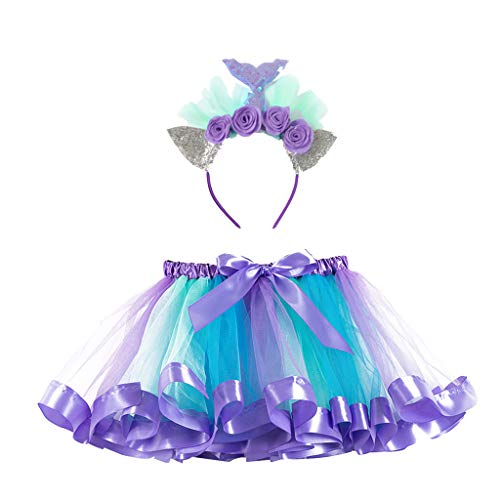 Tüll Rock Kinder, Tüllrock Kinder Mädchen Tutu Bunt Tanzrock - Kinder Mädchen Röcke Prinzessin Ballettrock Minirock Tanzkleid Partykleid Tütü Rock Für Halloween Dress Up Party von Soupliebe