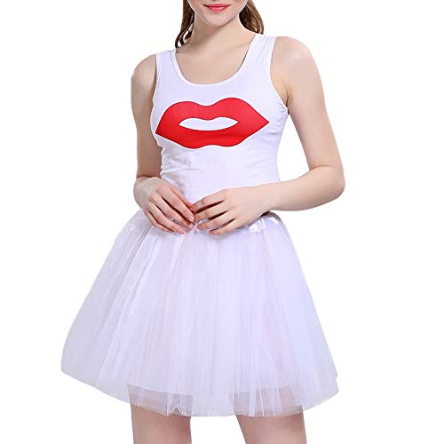 Tüllrock Damen Retro Tütü Rock Dreilagiger Tüll - Tutu Klassisch Elastisch 3 Lagig Tüll Rock für Erwachsene mit Futter Tüll Rock Karneval Festival Party Festival 80er Jahre Outfit von Soupliebe