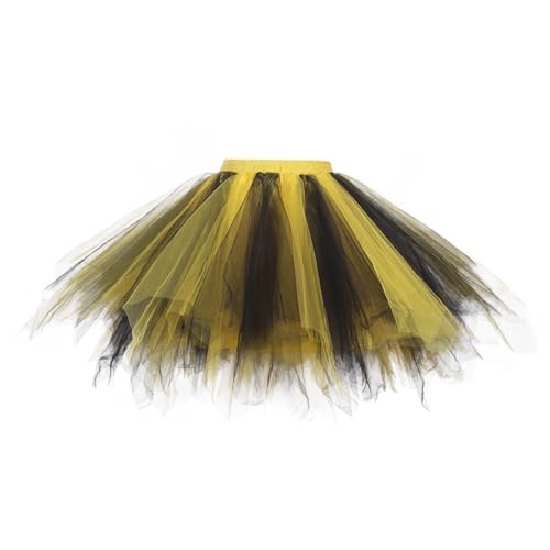 Tüllrock Gelb Damen, Tutu Damen 50Er Karneval Tüllrock - Rock Rockabilly Petticoat Für Partykleid Party Tüll Faltenrock Ballettrock, Giraffen Kostüm Damen Tüllrock Gelb Damen, Tutu Damen 50Er Karneval Tüllrock - Rock Rockabilly Petticoat Für Partykleid Party Tüll Faltenrock Ballettrock, Giraffen Kostüm Damen von Soupliebe