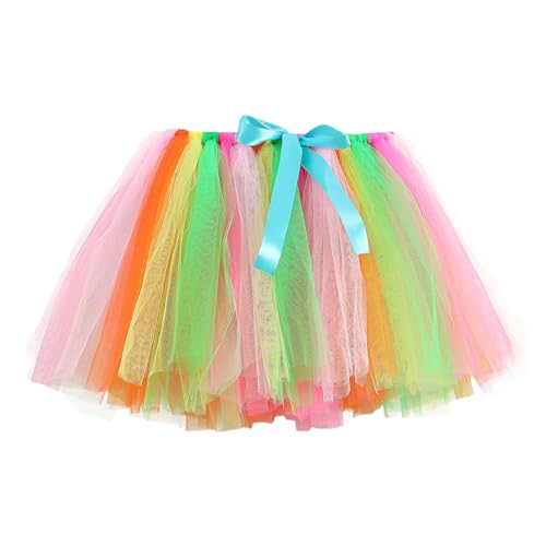 Tüllrock Kleinkind, Tüllrock Kinder Mädchen Bunt Tutu Tanzrock - Kinder Mädchen Röcke Prinzessin Ballettrock Minirock Tanzkleid Partykleid Für Teenager Erwachsene Tanz Party Kostüm von Soupliebe