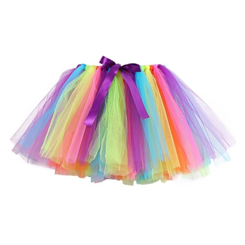 Tutu Rock Mädchen, Tüllrock Kinder Mädchen Bunt Tutu Tanzrock - Kinder Mädchen Röcke Prinzessin Ballettrock Minirock Tanzkleid Partykleid Für Teenager Erwachsene Tanz Party Kostüm von Soupliebe