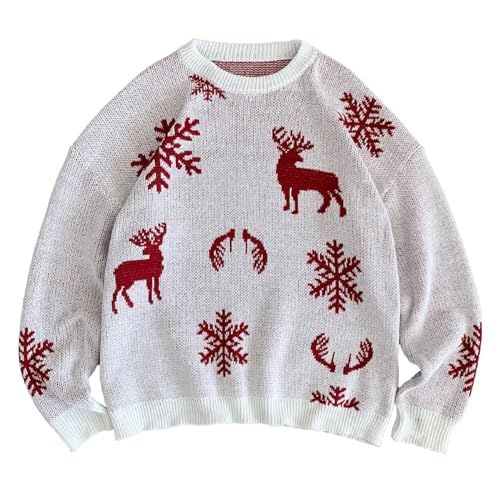 Ugly Christmas Sweater Damen,Weihnachten Pullover Damen Herren - Hässliche Weihnachtspullover Lustig Ugly Sweater Christmas Lustige Weihnachtsoutfit Baumwolle Teenager Mädchen von Soupliebe