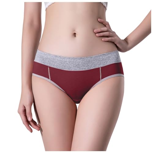 Unterhosen Damen Hipster Periodenunterschwäsche - Unterwäsche Stretch Slips Nahtlose Pantys Weich Underwear Seamless Damenslips Baumwolle Hohe Taille von Soupliebe