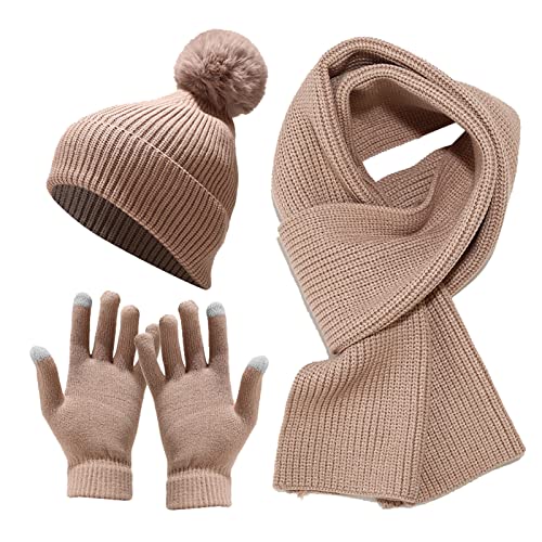 Warehouse Deal, Mütze Mädchen 4 Jahre, Mütze Schal Set Damen Thermo Und Dünne Handschuhe Stretch Kindermütze Coole Wintermütze Frauen Winterschlauchschal Für Outdoor Aktivitäten von Soupliebe