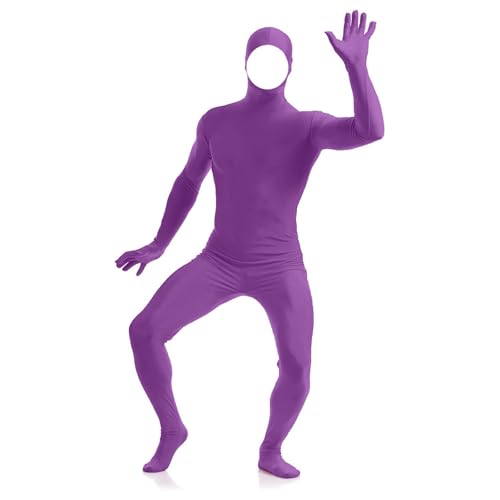 Warehouse Deal, Zentai Suit Herren Ganzkörperanzug Ganzkörperfotografie - Grüner Bodysuit Ganzkörper Kostüm Greenscreen Anzug Overall Halloween Unisex Erwachsene Green Stretch von Soupliebe