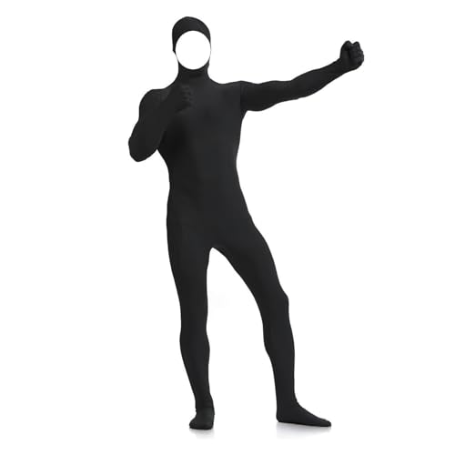 Warehouse Deal, Zentai Suit Herren Ganzkörperanzug Ganzkörperfotografie - Grüner Bodysuit Ganzkörper Kostüm Greenscreen Anzug Overall Halloween Unisex Erwachsene Green Stretch von Soupliebe