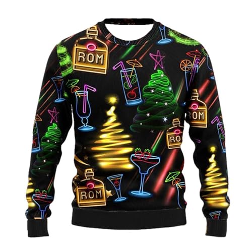 Warehouse Deal,Weihnachtspullover Damen Lustig Herren Ugly Christmas Sweater - Damenpullover Langarm Winter Baumwolle Pullover Norweger Weihnachten Teenager Mädchen von Soupliebe