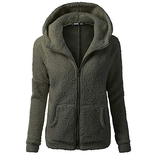 Warehouse Deals Angebote, Mantel Damen Herbst, Teddy Fleece Jacke Damen Mit Kapuze Fleecejacke Outdoor Fleecejacken Für Frauen Mantel Flauschig Kuscheljacke Oversize Plüschmantel Dicke Dame von Soupliebe