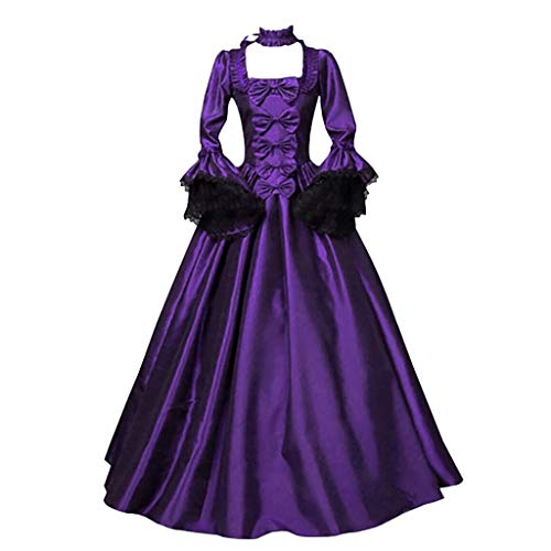 Warehouse Deals Angebote, Mittelalter Kleid Damen Renaissance - Rokoko Medieval Dress Viktorianisches Gothikkleider Kostüm Kleidung Partykleid Retro Freizeitkleider Maxikleider von Soupliebe