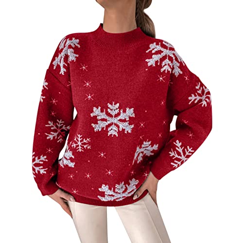 Weihnachtspullover, Weihnachtspulli Damen Weihnachten Pullover - Weihnachtspullover Lustig Lustige Christmas Baumwolle Winter Sweater Norweger Ugly Teenager Mädchen von Soupliebe