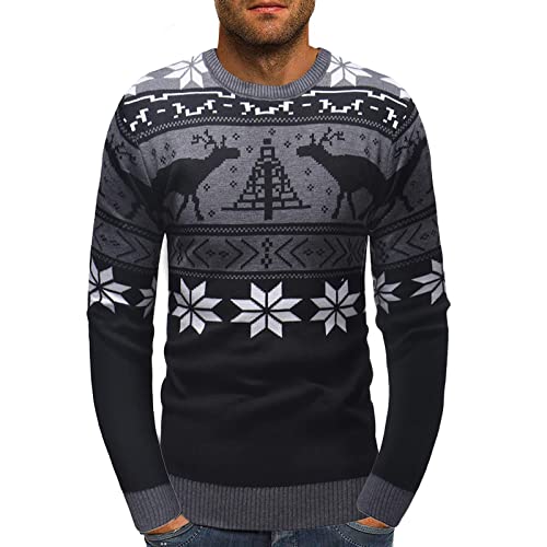 Weihnachtspullover Damen Lustig,Weihnachtspullover Herren Pullover Weihnachten Damen Christmas Sweater - Weihnachtsoutfit Ugly Baumwolle Lustige Strickpullover Für Weihnachten-Party von Soupliebe