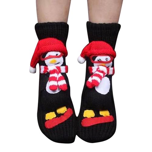 Weihnachtssocken Damen Kuschelig, Kuschelsocken Weihnachten Damen Socken - Christmas Socks 39-42 Lustig Flauschige Flauschsocken Weihnachtssocken Winter Frauen Mädchen Haussocken von Soupliebe