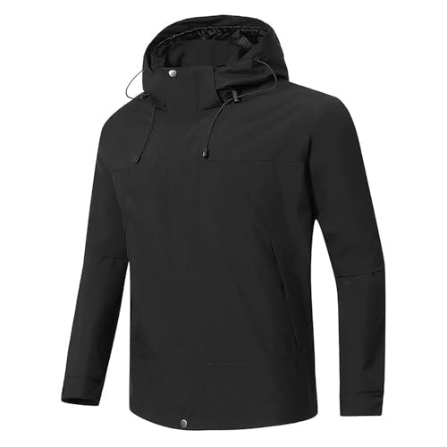 Windjacke Herren Leicht, Softshelljacke Für Herren Leicht Übergangsjacke - Wasserdicht Outdoorjacke Atmungsaktiv Wanderjacke Mit Kapuze Outdoor Trekkingjacke Warme Winddicht Winterjacke von Soupliebe