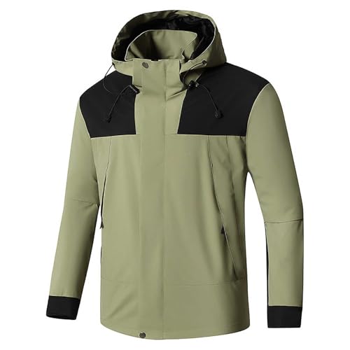 Windjacke Herren Leicht, Softshelljacke Für Herren Leicht Übergangsjacke - Wasserdicht Outdoorjacke Atmungsaktiv Wanderjacke Mit Kapuze Outdoor Trekkingjacke Warme Winddicht Winterjacke von Soupliebe