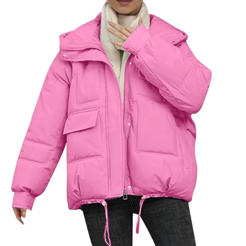 Winterjacke Damen Warm Wintermantel - Mantel Elegant Übergangsmantel Mädchen Winter Frauen Jacket Verdicken Gefüttert Winterparka Warme Jacke Outdoorjacke Mit Kapuze Sportlicher von Soupliebe