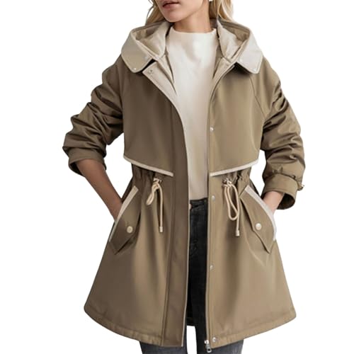 Winterjacke Damen Winter Wintermantel - Jacket Mädchen Daunenjacke Frauen Übergangsmantel Elegant Winterparka Reißverschlüsse Mantel Jacke Mit Kapuze Reißverschluss Langarm Hooded Kapuzenjacke von Soupliebe