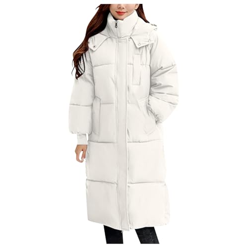 Wintermantel Damen Elegant, Winterjacke Damen Lang Warm Wintermantel - Grosse Grössen Wasserdicht Steppjacke Parka Daunenmantel Mit Tasche Winter Elegant Steppmantel Outdoor Verdickt Mantel von Soupliebe