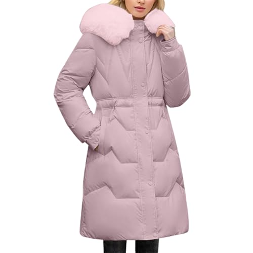 Wintermantel Damen Warm Winterjacke - Winter Jacket Women Mantel Reißverschlüsse Elegant Winterparka Frauen Daunenjacke Jacken Fleecejacke Wasserdicht Atmungsaktiv Verdickt Winddicht Softshelljacke von Soupliebe