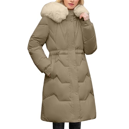 Wintermantel Damen Winter Winterjacke - Coat Mädchen Jacket Frauen Mantel Elegant Winterparka Verdicken Gefüttert Daunenjacke Warme Jacke Outdoorjacke Mit Kapuze Sportlicher von Soupliebe