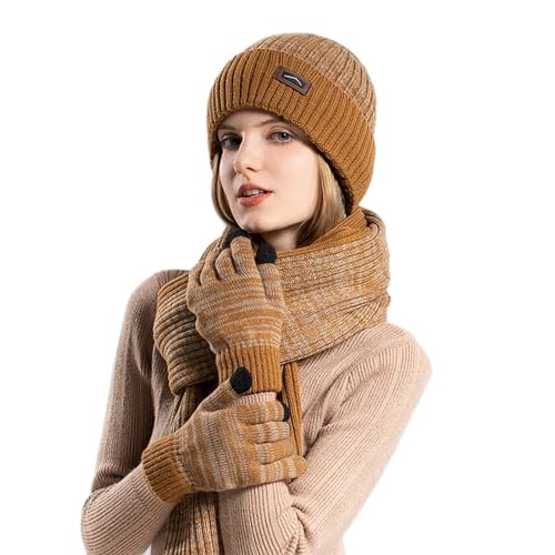 Wintermütze Kinder, Kinder Mütze Winter, Mütze Schal Set Damen Winter Und Wintermütze Coole Kindermütze Merinowolle Stretch Handschuhe Frauen Mit Fleece Gefütterte Für Mädchen Junge Herren von Soupliebe