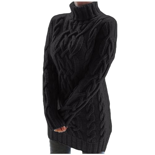 Winterpullover Damen, Pullover Damen Oversize Rollkragenpullover - Herbst Winter Strickpullover Hohe Taille Lose Wollpullover Elegant Warm Sweater Lang Grobstrickpullover Langarm Fleecepullover Winterpullover Damen, Pullover Damen Oversize Rollkragenpullover - Herbst Winter Strickpullover Hohe Taille Lose Wollpullover Elegant Warm Sweater Lang Grobstrickpullover Langarm Fleecepullover von Soupliebe