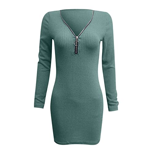 Wollkleid Damen, Strick Kleid, Wollkleid Damen Lang Pulloverkleid Pullover Kleid Winter Herbst Outfit Lose Freizeitkleid Plüsch Winterkleid Lässig Modische Knielang Dresses von Soupliebe