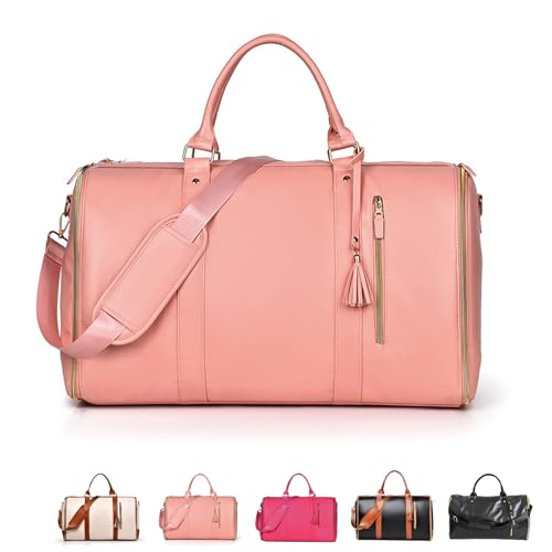 Luxe Mega Bag, Luxe Mega Reisetasche, Reisetasche Luxe Mega Bag, Erweiterbare Faltreisetasche Mit wasserdichte Schuhtasche (Rosa) von Sovtay