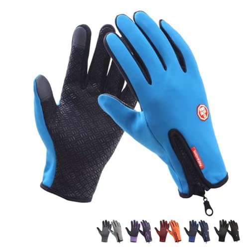 Sovtay Frostfit - Thermo Handschuhe, Frostfit Thermohandschuhe, Unisex Windproof wasserdichte Touchscreen-Winterhandschuhe, Frostfit Pro Thermo Handschuhe (Hellblau, L) von Sovtay