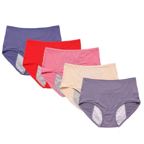 Sovtay Grishay auslaufsichere Unterwäsche für Damen, Grishay Höschen auslaufsicher, Inkontinenzunterwäsche für Damen, waschbar, Auslaufsichere Höschen für Frauen über 60 (5Colors C,8XL(115~140kg)) von Sovtay