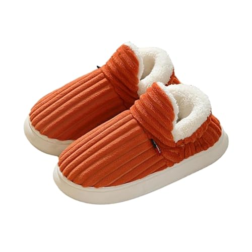 Sovtay Pluffi Cozy Stylish Slipper,Pluffi Gemütlich Stilvolle Hausschuhe,Pluffi Hausschuhe Booties,Pluffi Hausschuhe,Winter Warm Dick-Sohlen Plüsch Fuzzy Haus Wolke Slide (42-43,Orange) von Sovtay