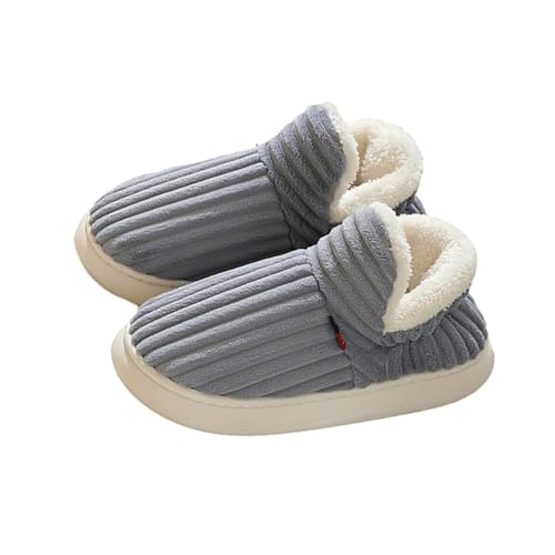 Sovtay Pluffi Cozy Stylish Slipper,Pluffi Gemütlich Stilvolle Hausschuhe,Pluffi Hausschuhe Booties,Pluffi Hausschuhe,Winter Warm Dick-Sohlen Plüsch Fuzzy Haus Wolke Slide (46-47,Gray) von Sovtay