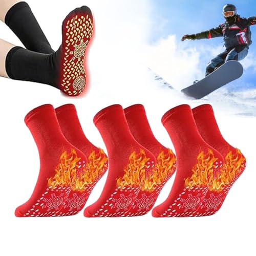 Thermosocks - Selbsterwärmende Thermosocken - Einheitsgröße,Thermo Socks Selbstwärmend,Selbstwärmende Socken,Thermosocken Beheizbare Socken Für Damen Herren Camping, Wandern (3 Paare D,38-44) von Sovtay