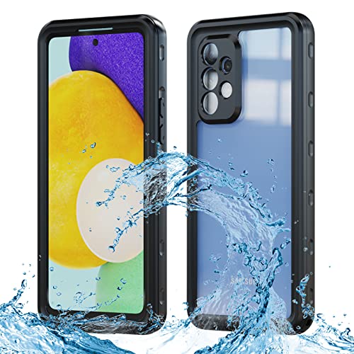 Soyeacrg Hülle für Samsung Galaxy A53(5G),[IP68 Wasserdicht] 360 Grad Rundumschutz Stoßfest Staubdicht Schneefest Outdoor Robust Hardcase mit Integrierter Displayschutzfolie,Black von Soyeacrg