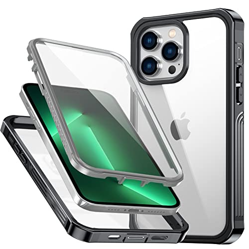 Soyeacrg Schutzhülle für iPhone 14 Pro Max/14 Pro/14Plus/14, Stoßfänger aus TPU, Rundumschutz + Hartschale, stoßfest, aus PC mit integriertem Displayschutz, Schwarz, 14 Pro Max von Soyeacrg