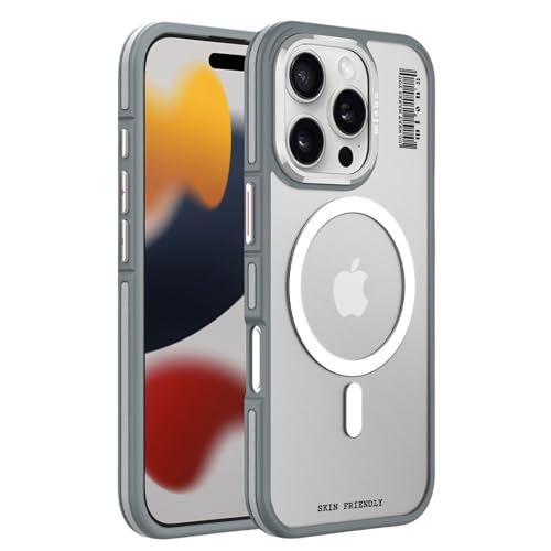 Soyeacrg Schutzhülle für iPhone 16 Pro Max/16 Pro/16 Plus/16, kompatibel mit MagSafe, Anti-Rutsch-Design, Militärqualität, 3 m Fallschutzhülle mit Kameraschutz aus Metall,White,16 Plus von Soyeacrg