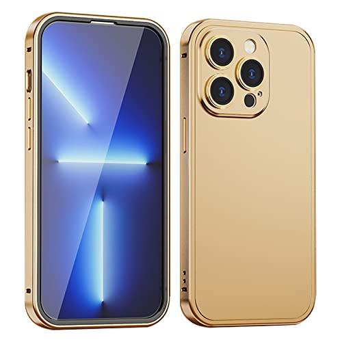 Soyeacrg iPhone 14 / 14 Plus/14 Pro/14 Pro Max Hülle 360 Grad Ganzkörperschutz Metallrahmen Ultra Dünn Matte Hardcase mit Integriertem Displayschutz und Schutz für von Soyeacrg