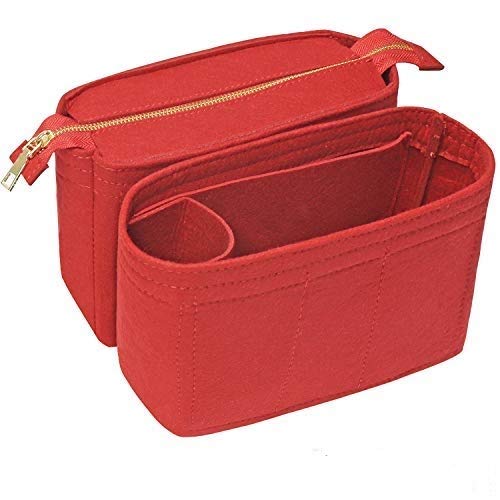 Soyizom Filztasche Organize Insert Bag in Tasche für Einkaufstasche Mit 2 Packungen Fit in Neonoe und andere Bucket Bags-Rot von Soyizom