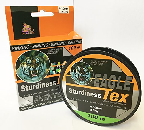 Qualitäts Fluorocarbon Angelschnur, Länge 100m MONOFILE Schnur, Tragkraft:0.35mm. 12.3Kg Qualitäts Fluorocarbon Angelschnur, Länge 100m MONOFILE Schnur, Tragkraft:0.35mm. 12.3Kg von Soytich