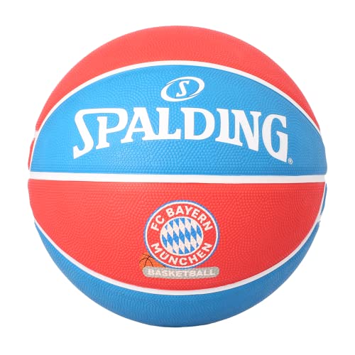 Spalding - EUROLEAGUE Team SZ7 - FC Bayern - Basketballball - Größe 7 - Basketball - Material: Gummi - Outdoor - rutschfest - Hervorragender Grip - Sehr widerstandsfähig von Spalding