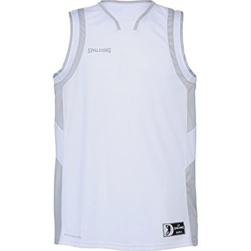 Spalding Herren All Star Tank Top Tanktop, weiß/Silber grau, 2XL von Spalding