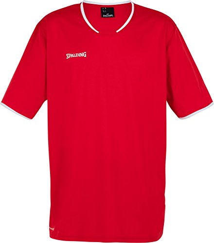 Spalding Herren Move Shooting Shirt S/S, rot/Weiß, 164 von Spalding