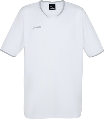 Spalding Herren Move Shooting Shirt S/S, weiß/Silber grau, 152 Spalding Herren Move Shooting Shirt S/S, weiß/Silber grau, 152 von Spalding