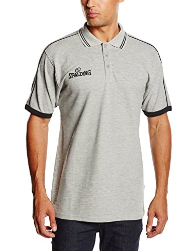 Spalding Herren Polo Shirt Poloshirt, grau-Melange/Schwarz, XL Spalding Herren Polo Shirt Poloshirt, grau-Melange/Schwarz, XL von Spalding