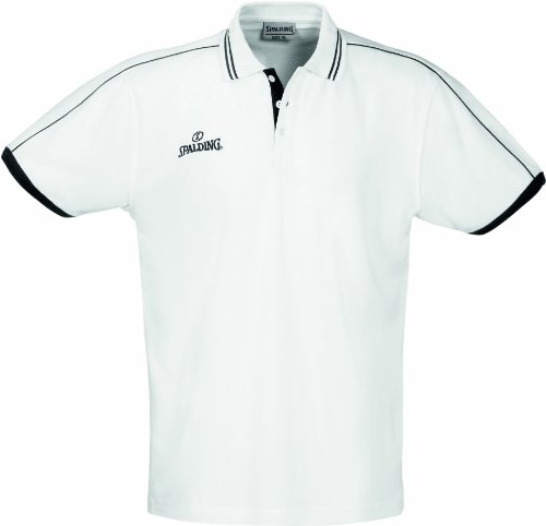 Spalding Herren Teamtrikots & Sets Polo Shirt Poloshirt, weiß, 2XL von Spalding