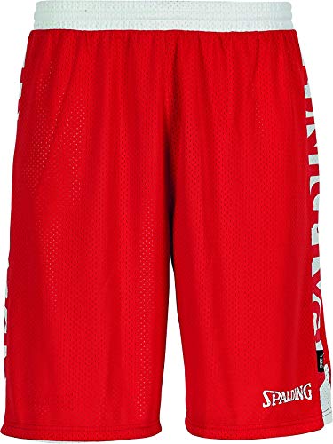 Spalding Kinder Essential Shorts, rot/Weiß, 116 von Spalding