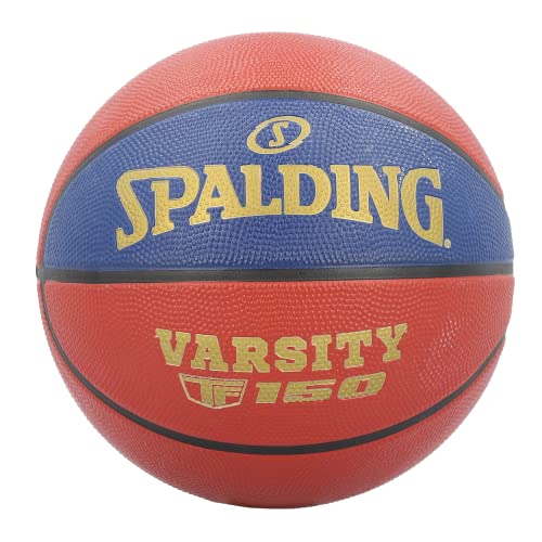 Spalding - LNB TF-150 - Basketball - Größe 6 - Basketball - Zertifizierter Ball - Gummi - Blau/Rot - Outdoor - Hervorragender Grip - Sehr widerstandsfähig von Spalding