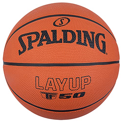 Spalding - TF-50 - Klassische Farbe - Basketball - Größe 7 - Basketball - Anfängerball - Material: Gummi - Outdoor - Anti-Rutsch - Hervorragender Grip - Sehr widerstandsfähig - Nicht aufgeblasen von Spalding