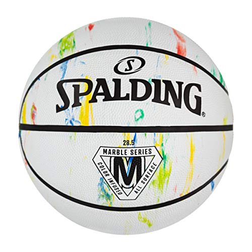 Spalding Marble Ball 84406Z, Womens,Boy,Girl,Mens basketballs, White, 6 EU, 84406A, Weiß von Spalding