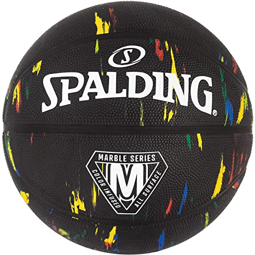 Spalding Marble Series Outdoor-Basketball, 72,4 cm, Schwarz von Spalding